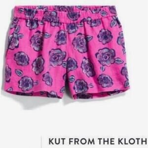 Kut From The Kloth Jansen 100% Linen Floral Shorts